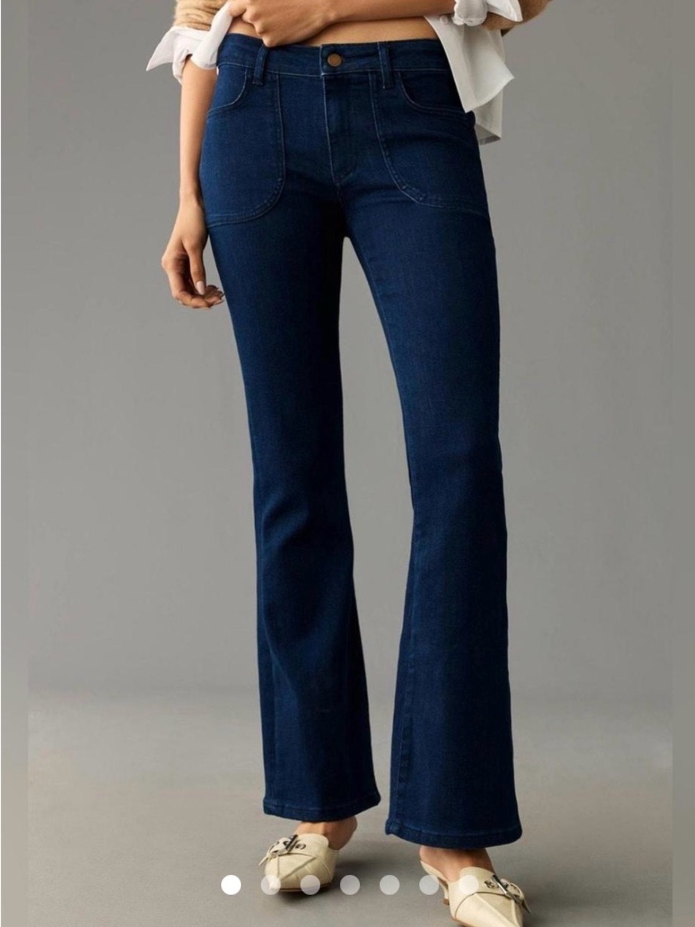 Pilcro Dark Indigo Flare Jeans